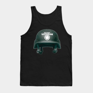 Military Vet helmet Tank Top